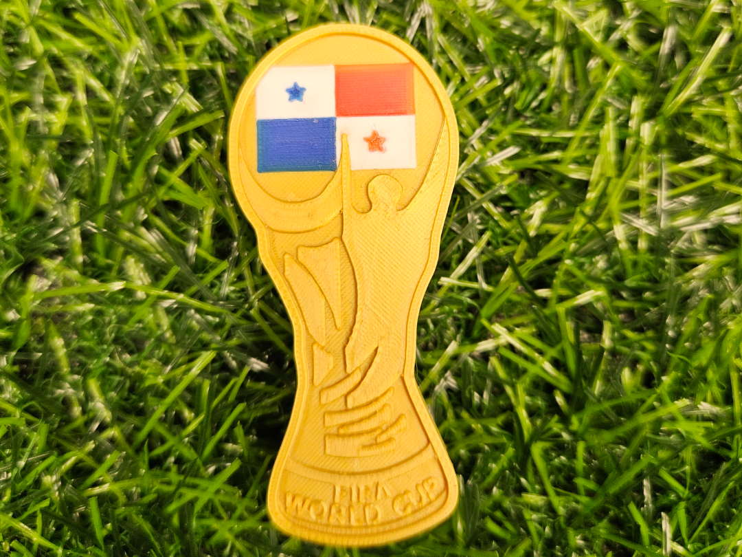 World Cup Trophy Panama straw topper