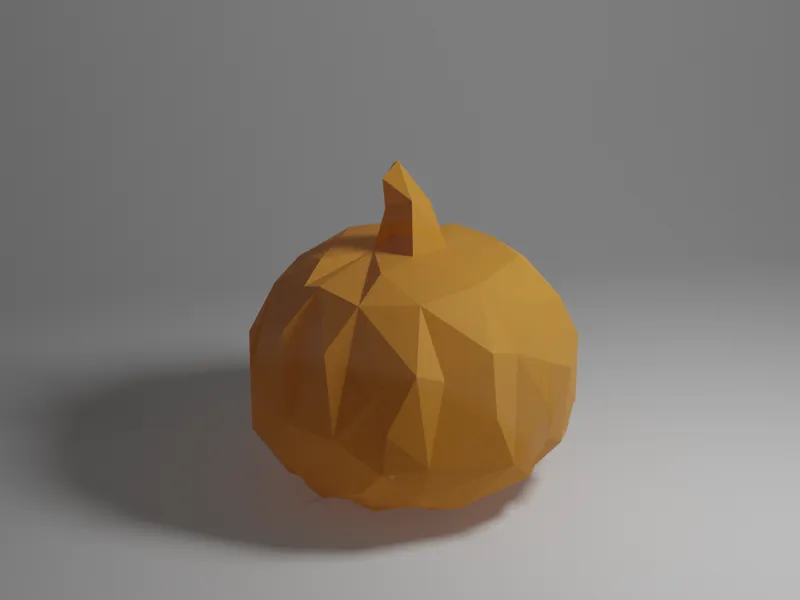 Low poly pumpkin