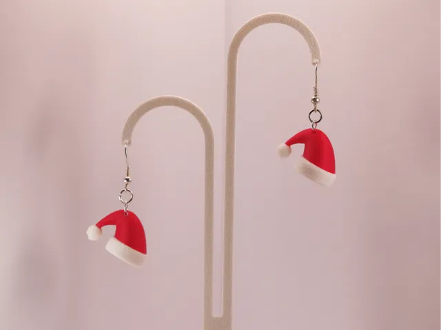 Santa hat earrings