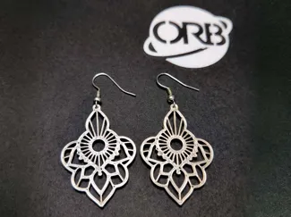 Indian Ornamental Teardrop - Geometric Earrings