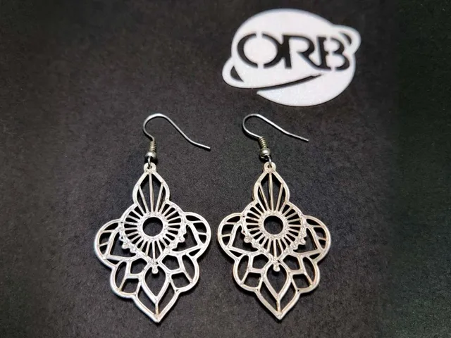 Indian Ornamental Teardrop - Geometric Earrings