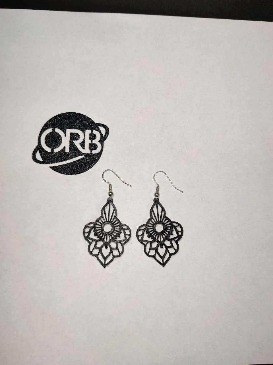 Indian Ornamental Teardrop - Geometric Earrings view 4