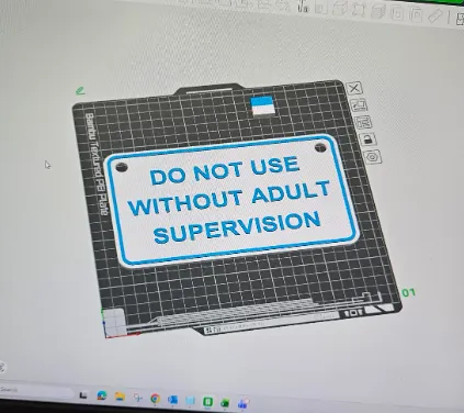 Adult Supervision sign - Free 3D Print Model - MakerWorld