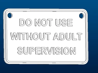 Adult Supervision sign - Free 3D Print Model - MakerWorld