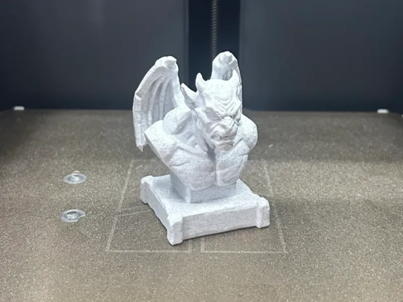 Gothic Gargoyle Bust Sculpture with Pedestal
