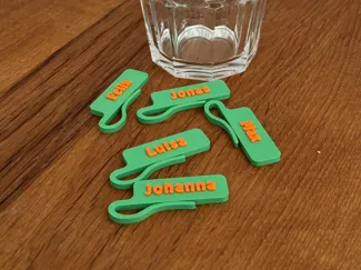 Glasmarker - Glasmarkierer - Glasanhänger - Namen