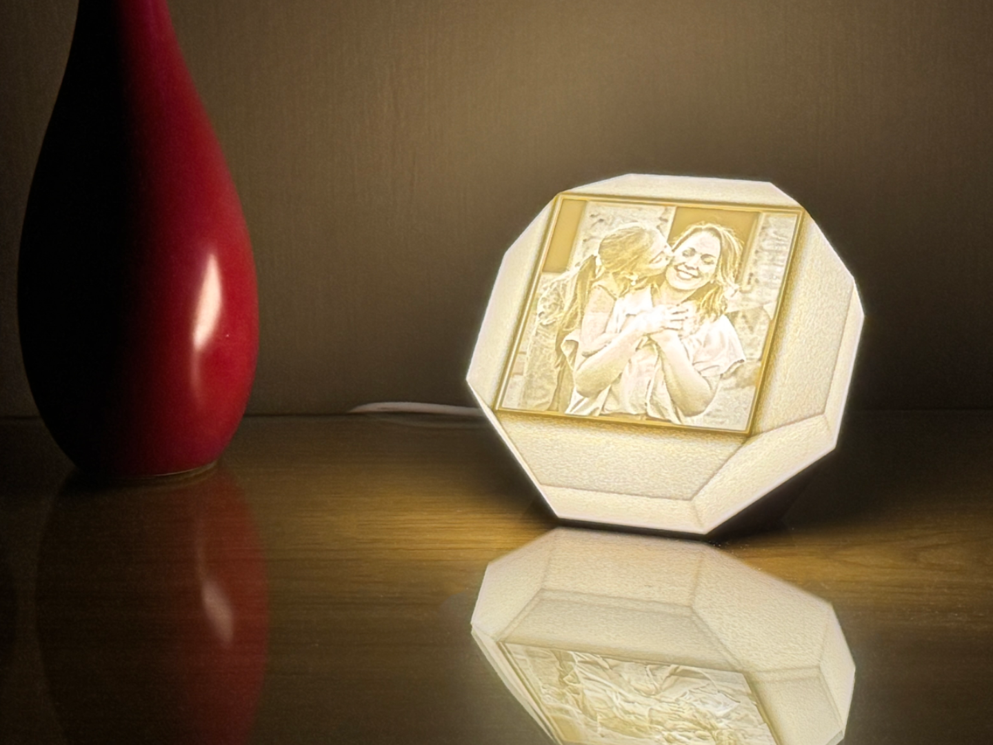 Diamond Lithophane Photo Lamp (USB)