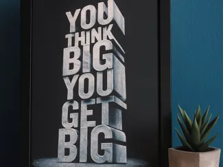Think Big – 3D Motivational Wall Art