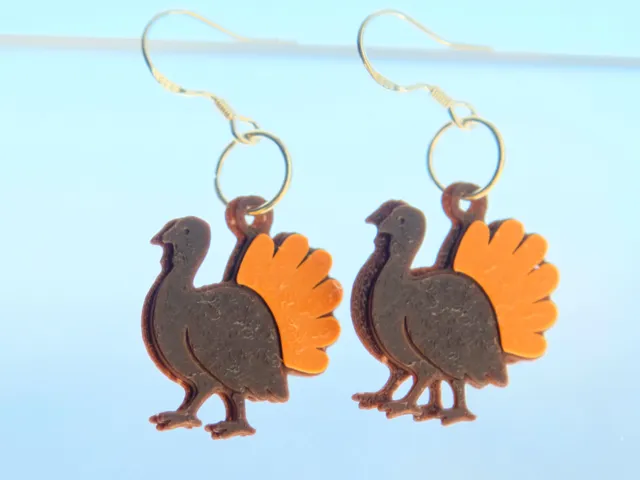Layered Thanksgiving Turkey Earrings