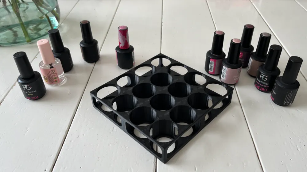 Nail polish holder Pink Gellac - Free 3D Print Model - MakerWorld