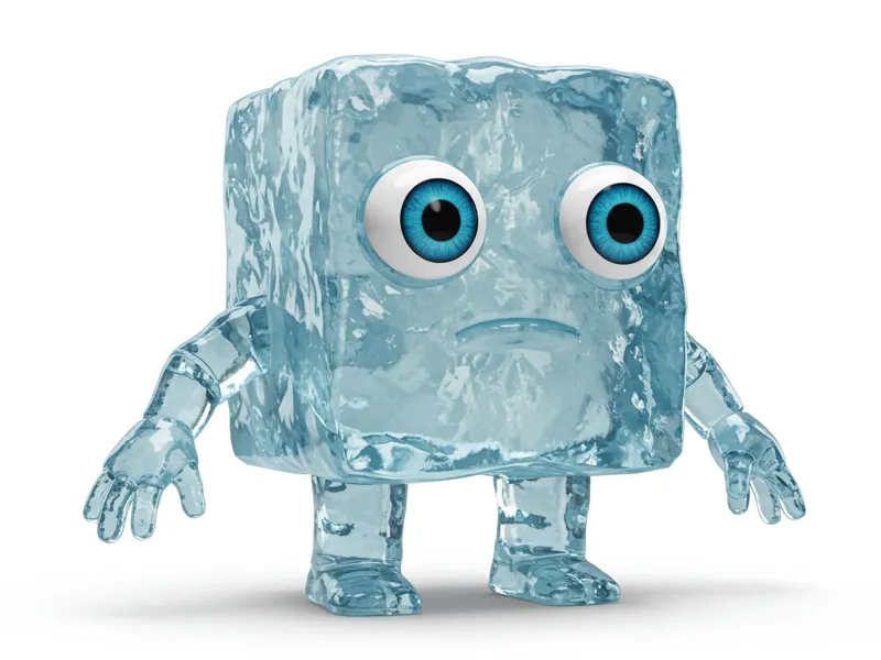 ice cube model with arms and legs
