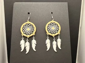 Native Dreamcatcher Earrings (0.2mm Optimized)