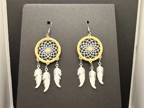 Native Dreamcatcher Earrings (0.2mm Optimized)