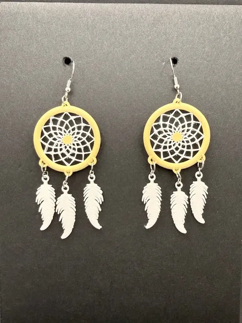 Native Dreamcatcher Earrings (0.2mm Optimized) view 4