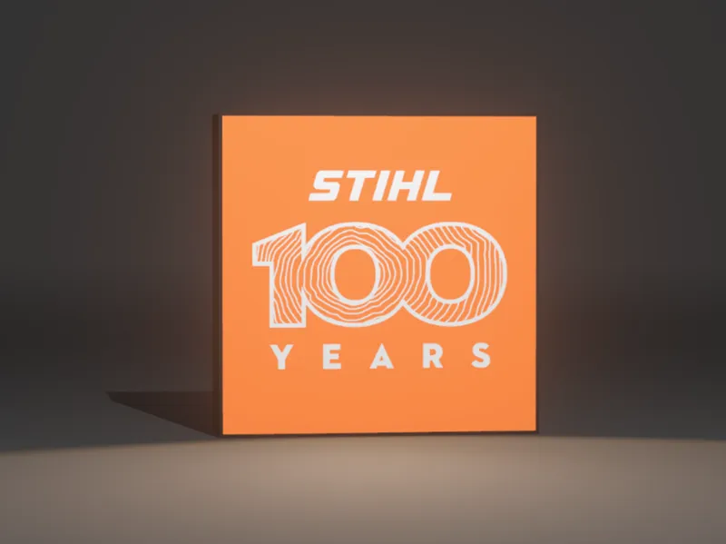 Stihl 100 year lightbox