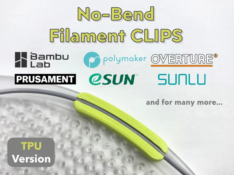 No-Bend Filament Clips – TPU Version (5 Brands)