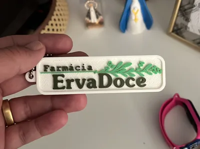 Customizable Horizontal Keychain - Base Model 