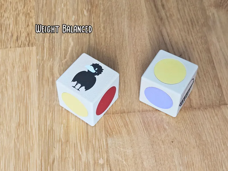 Balanced dice 4-color+raven+basket (Haba Orchard)