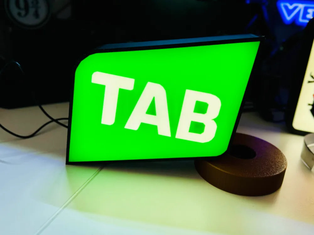 TAB Logo Sign - Light up by vidguide - MakerWorld