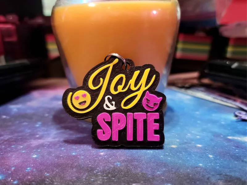 Joy & Spite Emoji Keychain