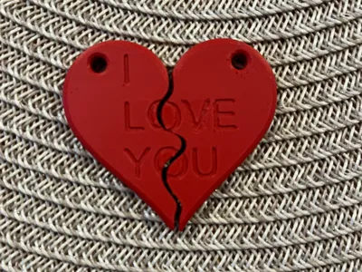 Heart Keychain for Couples – Split Design