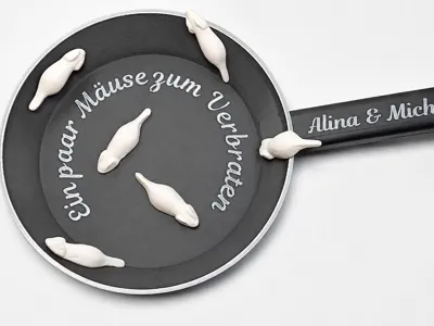 Frying Pan Money Gift: Mice to Fry