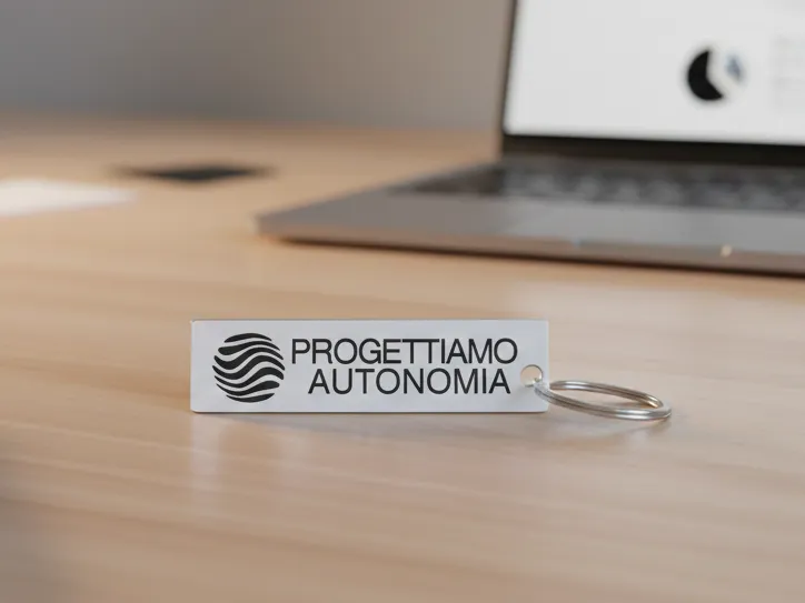 Portachiavi con logo Progettiamo Autonomia 