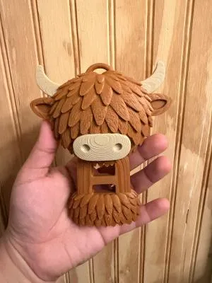 Accesorio para sujetar ligas de cabello: Highland cow hair tie holder — vista de referencia 3