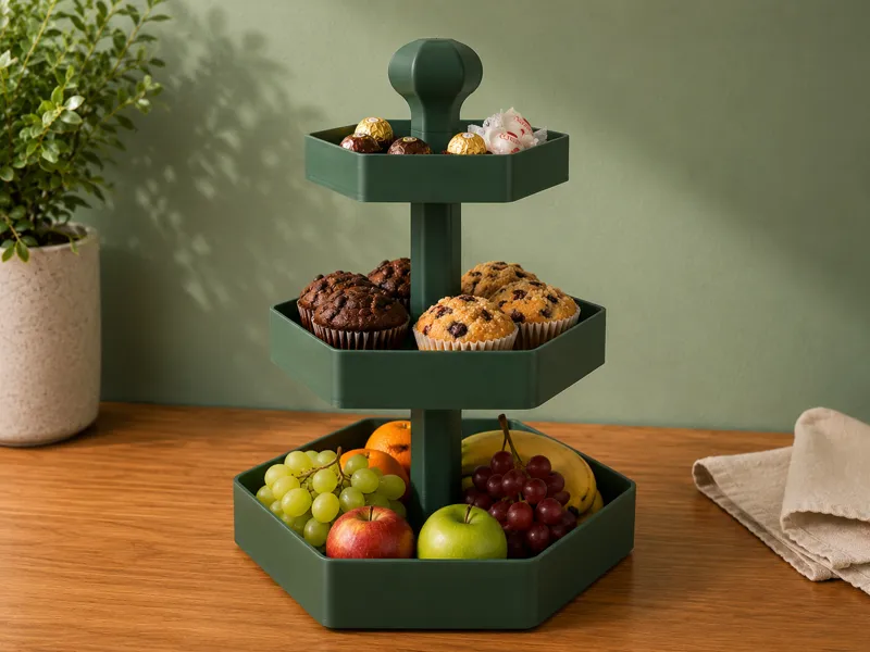 Sechseckiger Servierständer, Kuchen & Snackständer