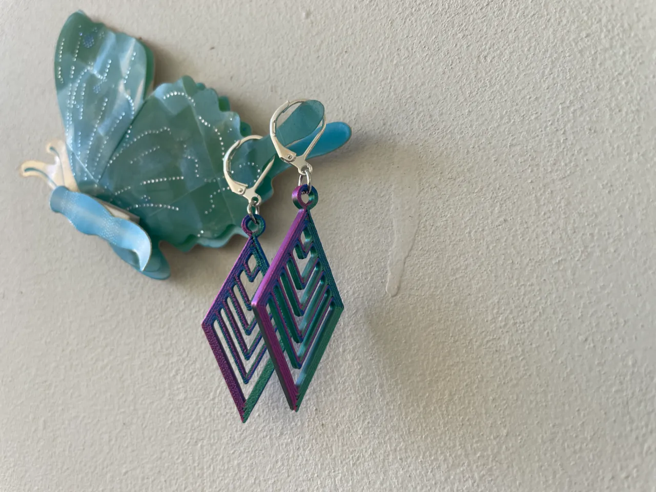Rhombus Style Earrings view 2