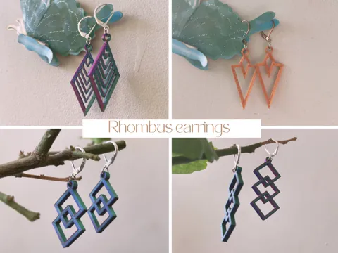 Rhombus Style Earrings