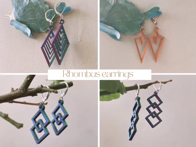 Rhombus Style Earrings