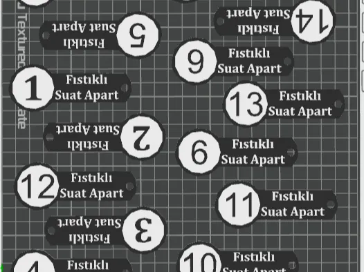 Key Chain Apart number 1-14