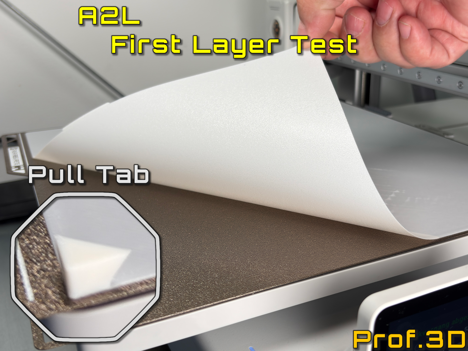 A2L First Layer Adhesion Test ⧸ Bed Cleaning