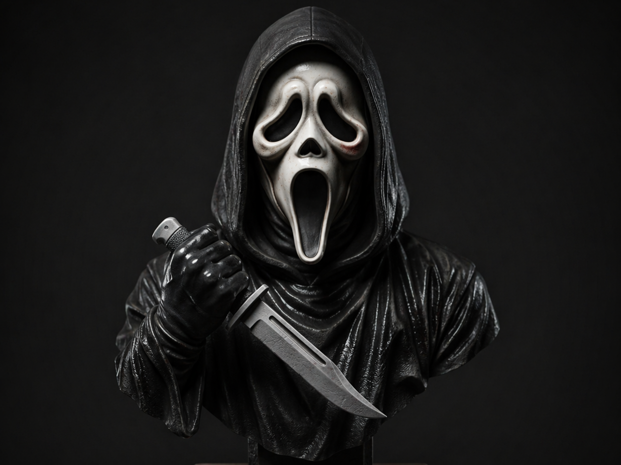 Ghost Face horror bust from Scream