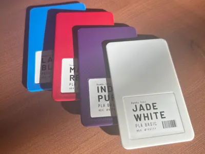 Credit Card Sized Filament Swatch