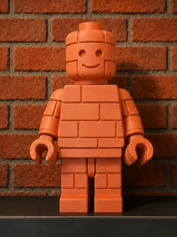 Figura decorativa: Brick Man Brick Style — vista de referencia 2