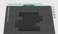Halbe Gerade mit Doppelbande