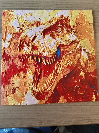 Abstract Filament Painting Tyrannosaurus Rex