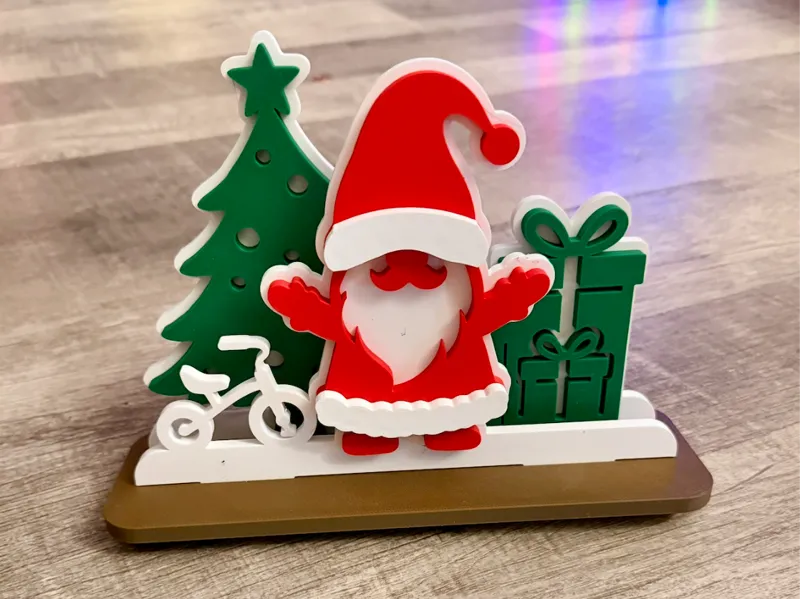 Santa gnome scene