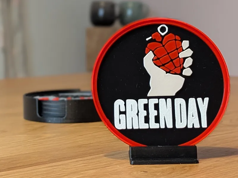 Green Day American Idiot - 3D Stackable Coaster