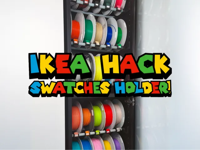Swatches Holder for Ikea Billy Hack (16mm tubes)!