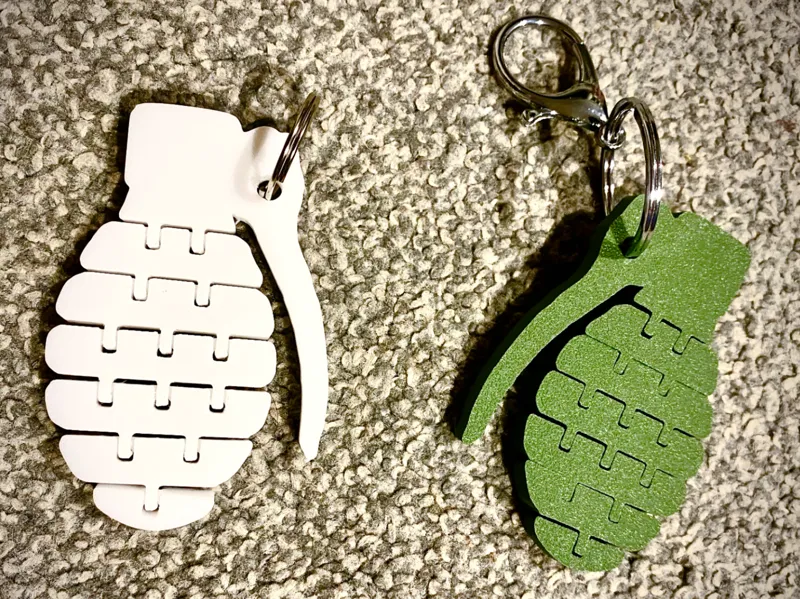Flexible 3D Grenade Keychain