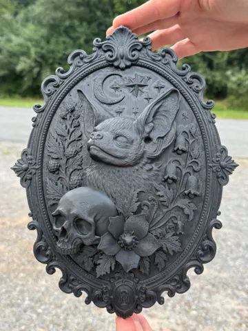 Marco decorativo: Bat and Skull Frame — vista de referencia 2
