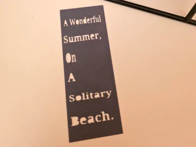 Bookmark - A Wonderful Summer On a Solitary Beach 