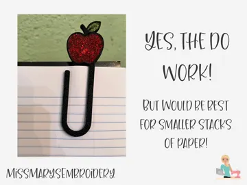 Clip o pieza de sujeción: Apple & Star Paper Clips – 3D Print + UV Resin — vista de referencia 3