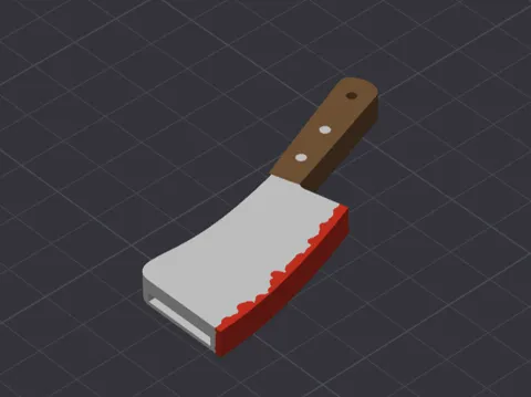 Bloody Meat Cleaver Keychain Can Opener