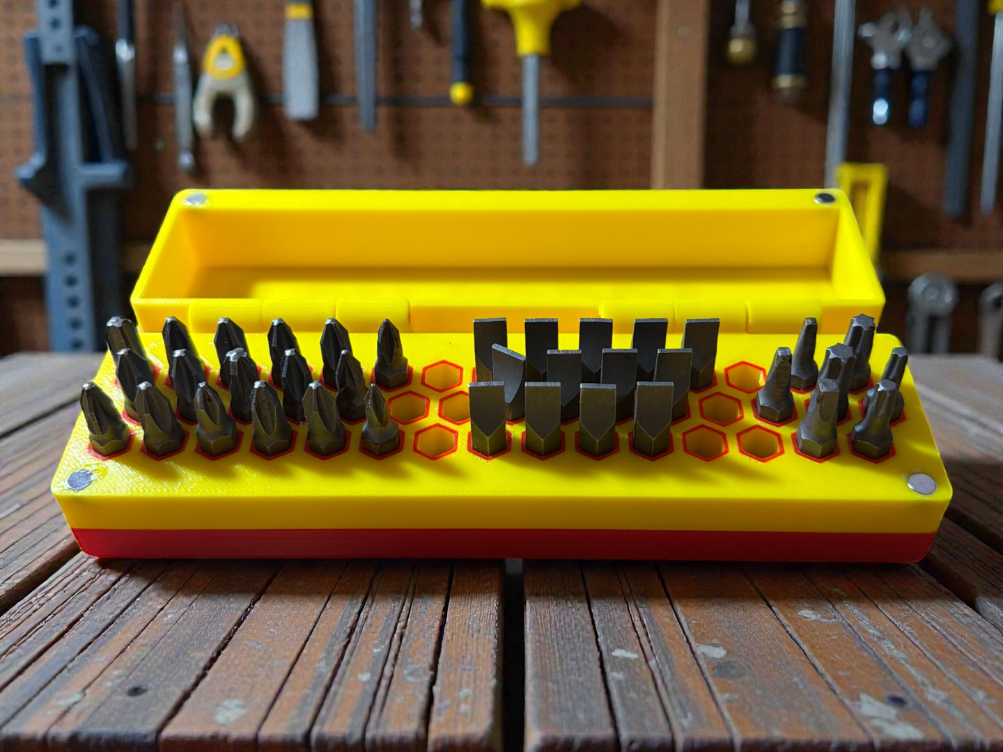 Magnetic Hex Bit Holder – Print-in-Place Organizer