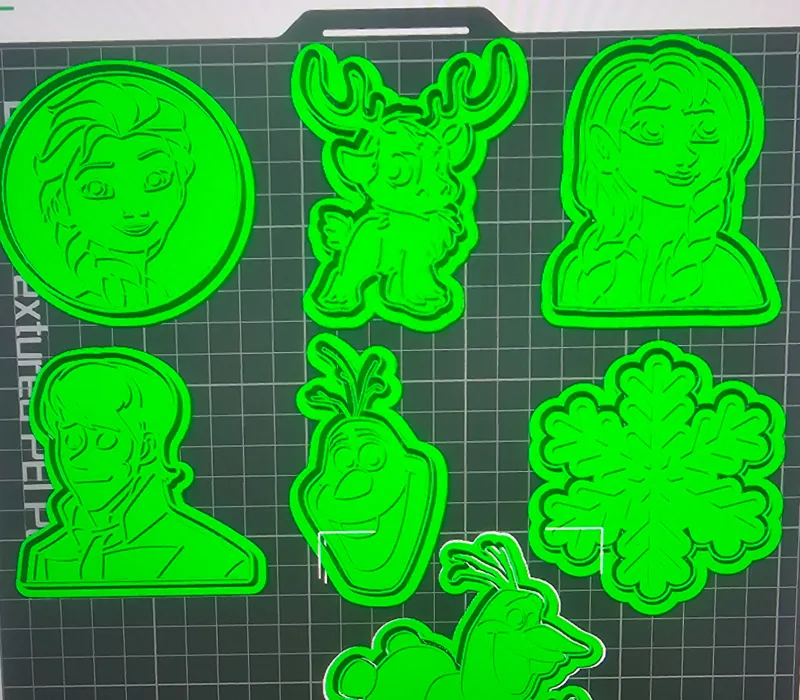 frozen cookie cutter and stamps set of 7