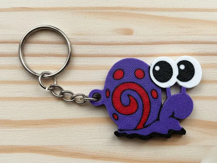 Cute snail keychain